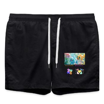 Fishing for Friendship Embracing Differences - Swim Trunks - black - Front - AI Model Male 185 light (185cm)