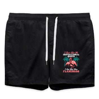 I Just Need More Flamingos Cute Pink Bird - Swim Trunks - black - Front - AI Model Male 185 light (185cm)