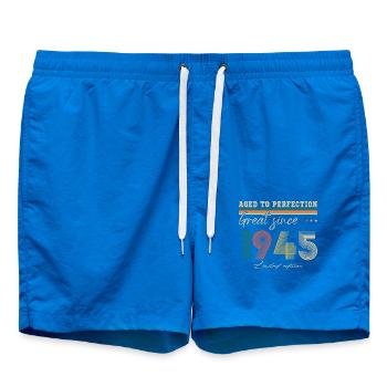 Ausgezeichnet seit 1945 Vintage Geburtstagsgeschenk - Badeshorts - Cobalt blue - Vorne