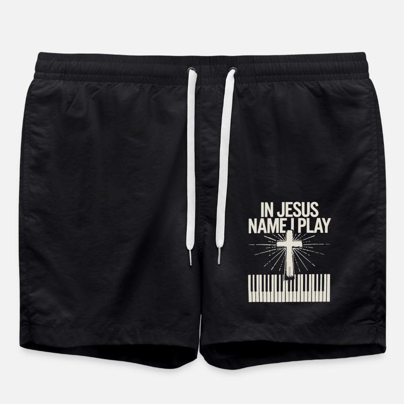 Playing for Faith - Swim Trunks - black