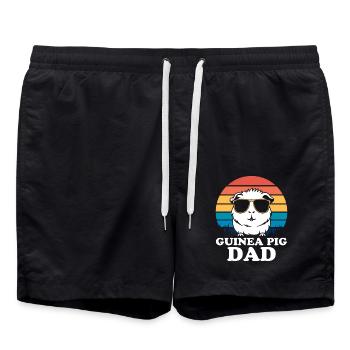 Dicton de cochon d’Inde, Cadeau de cochon d’Inde - Short de bain - noir - Devant - AI Model Male 185 light (185cm)