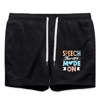 Speech Therapist Mode To Speech Therapist - Swim Trunks - black - Front - AI Model Male 185 light (185cm)