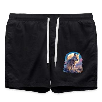 Kojoten Kojote - Badeshorts - Schwarz - Vorne - AI Model Male 185 light (185cm)
