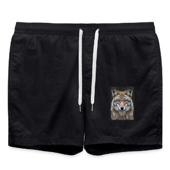 Kojoten Kojote - Badeshorts - Schwarz - Vorne - AI Model Male 185 light (185cm)