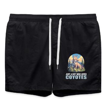 Kojoten Kojote - Badeshorts - Schwarz - Vorne - AI Model Male 185 light (185cm)