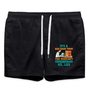 Radio Vous ne comprendriez pas Radio amateur - Short de bain - noir - Devant - AI Model Male 185 light (185cm)