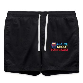Posez-moi des questions sur la radio amateur - Short de bain - noir - Devant - AI Model Male 185 light (185cm)