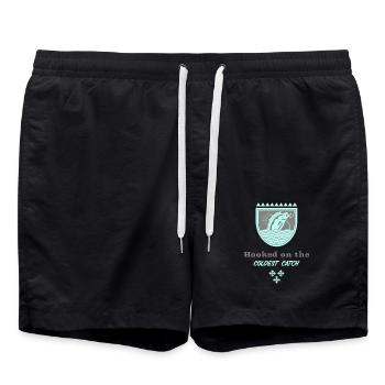 Am kältesten Fang - Badeshorts - Schwarz - Vorne - AI Model Male 185 light (185cm)