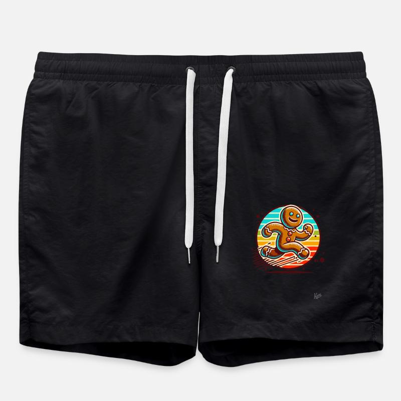 Run away gingerbread man - Swim Trunks - black