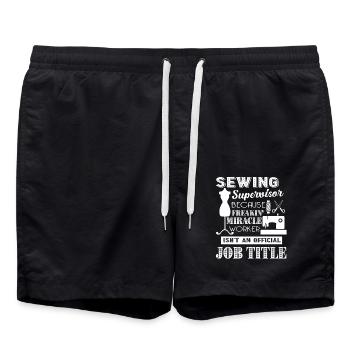 Sewing Supervisor Sewing Supervisor Job title - Swim Trunks - black - Front - AI Model Male 185 light (185cm)