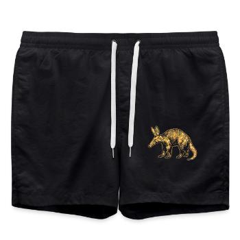 Aardvark Geometric - Swim Trunks - black - Front - AI Model Male 185 light (185cm)