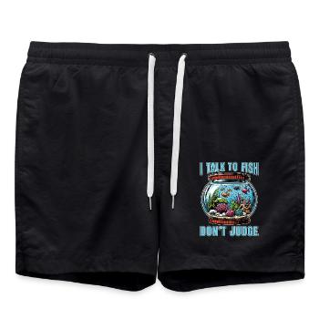 Aquarium Enthusiast I Talk To Fish Fishkeeping - Swim Trunks - black - Front - AI Model Male 185 light (185cm)