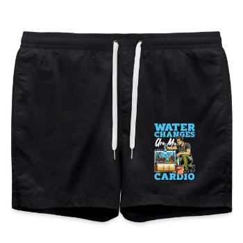 Aquarium Enthusiast Water Changes Are Aquarist - Swim Trunks - black - Front - AI Model Male 185 light (185cm)