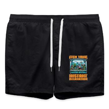 Aquarium Enthusiast Fish Tank Instant Fish Lover - Swim Trunks - black - Front - AI Model Male 185 light (185cm)