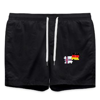 Faroe Islands Germany Flag German Faroe Islands - Swim Trunks - black - Front - AI Model Male 185 light (185cm)