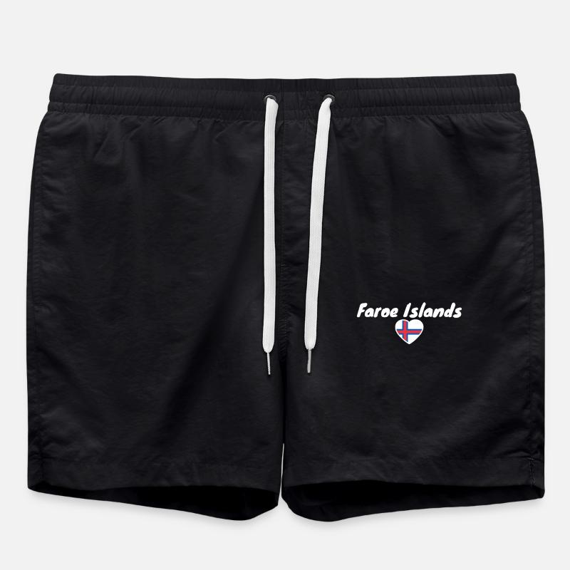 Faroe Islands Färöer Inseln Färingische Flagge - Badeshorts - Schwarz