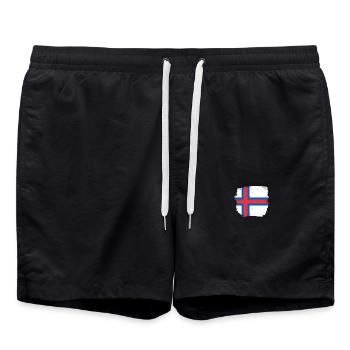 Faroe Islands Faroese flag Faroese - Swim Trunks - black - Front - AI Model Male 185 light (185cm)