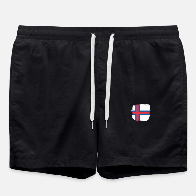 Îles Féroé Drapeau féroïen - Short de bain - noir