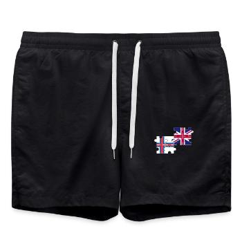 Faroe Islands UK Flag British Faroe Islands - Swim Trunks - black - Front - AI Model Male 185 light (185cm)