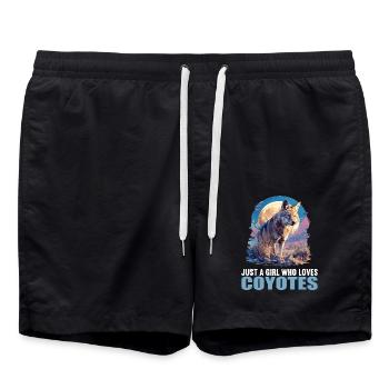Kojoten Kojote - Badeshorts - Schwarz - Vorne - AI Model Male 185 light (185cm)