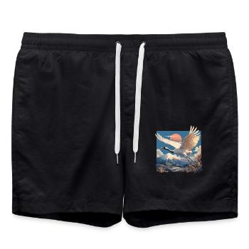 Grues Grues - Short de bain - noir - Devant - AI Model Male 185 light (185cm)