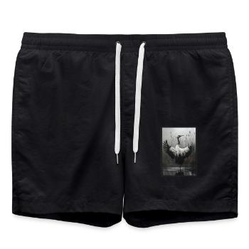 Grues Grues - Short de bain - noir - Devant - AI Model Male 185 light (185cm)