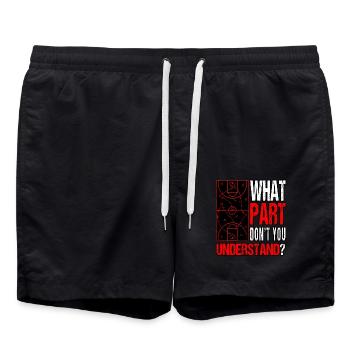 Game Sports Baller Strategy Basketball - Swim Trunks - black - Front - AI Model Male 185 light (185cm)
