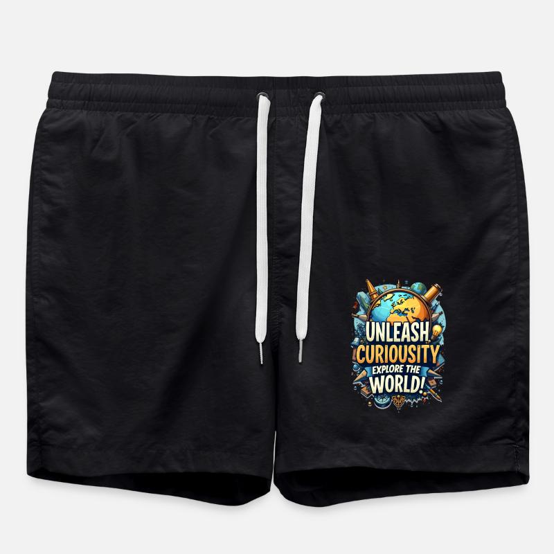 ENTDECKE DIE WELT - Badeshorts - Schwarz