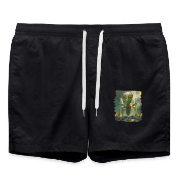 Grillen Grille - Badeshorts - Schwarz - Vorne - AI Model Male 185 light (185cm)