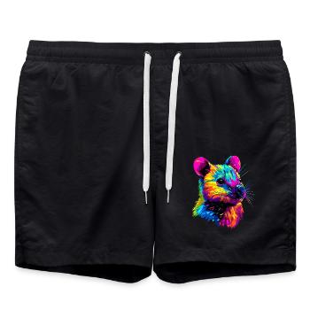 Quokka Be Quokka Joyeux Coloré Australie Quokkas - Short de bain - noir - Devant - AI Model Male 185 light (185cm)