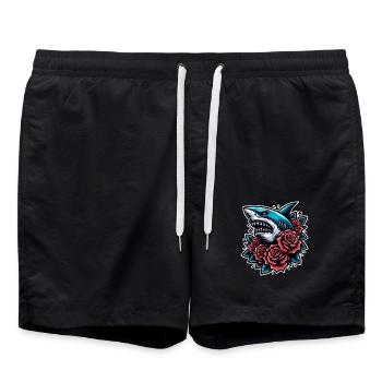 Requin - Short de bain - noir - Devant - AI Model Male 185 light (185cm)