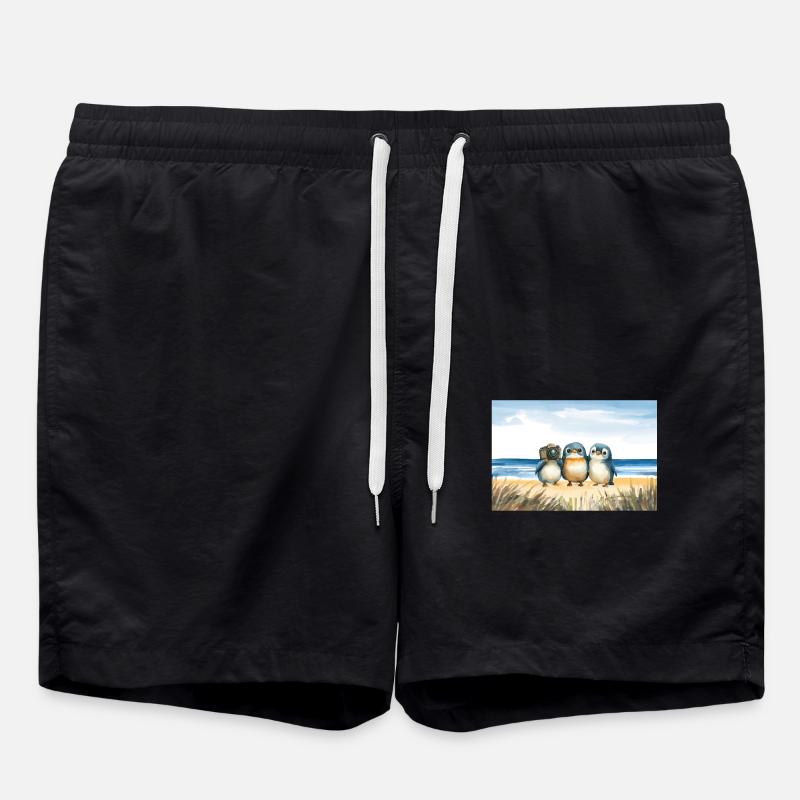 Bezaubernde Pinguine Adorables Pinguins - Short de bain - noir