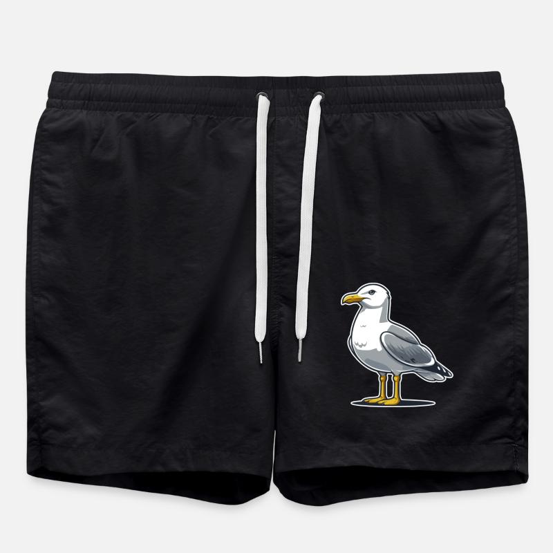 Möwe - Badeshorts - Schwarz