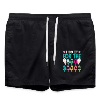 Je le fais pour l’amateur de glaces - Short de bain - noir - Devant - AI Model Male 185 light (185cm)