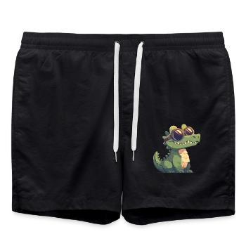 Krokodile Krokodil - Badeshorts - Schwarz - Vorne - AI Model Male 185 light (185cm)