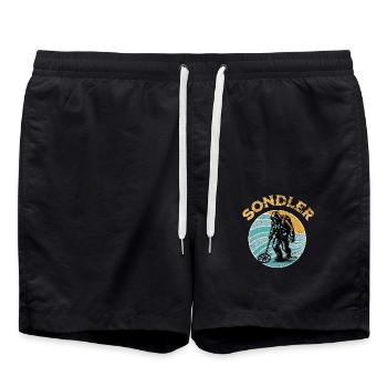 Sondeln Metalldetektor - Badeshorts - Schwarz - Vorne - AI Model Male 185 light (185cm)