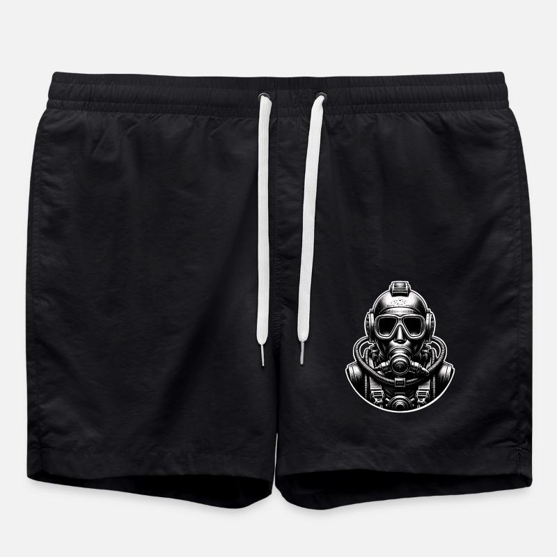 Diving Divers - Swim Trunks - black