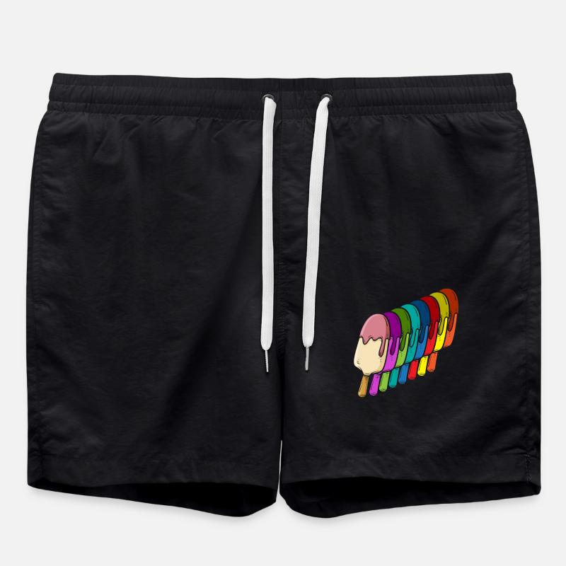 Cream Lover Rainbow - Swim Trunks - black