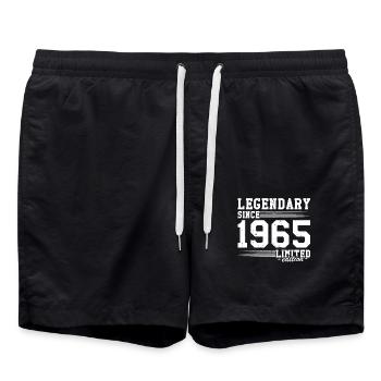 Legendary Since 1965 Vintage Birthday Gift - Swim Trunks - black - Front - AI Model Male 185 light (185cm)