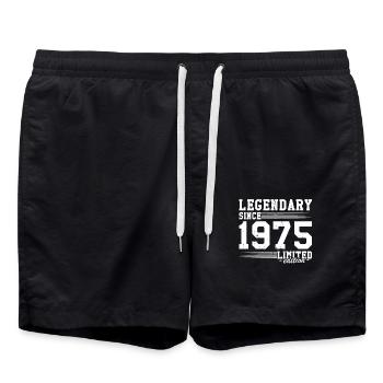 Legendary Since 1975 Vintage Birthday Gift - Swim Trunks - black - Front - AI Model Male 185 light (185cm)