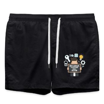 NE VOUS PLAIGNEZ PAS - Short de bain - noir - Devant - AI Model Male 185 light (185cm)