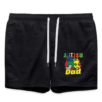 Proud Autism Dad - Swim Trunks - black - Front - AI Model Male 185 light (185cm)