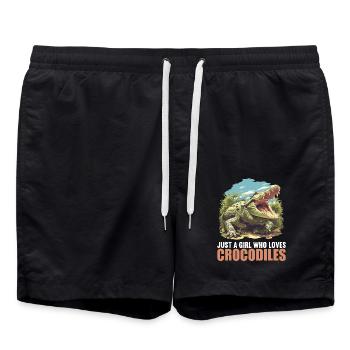 Krokodile Krokodil - Badeshorts - Schwarz - Vorne - AI Model Male 185 light (185cm)