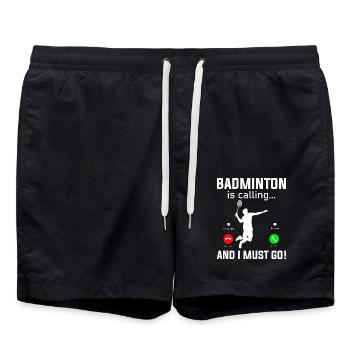 Volant de badminton - Short de bain - noir - Devant - AI Model Male 185 light (185cm)