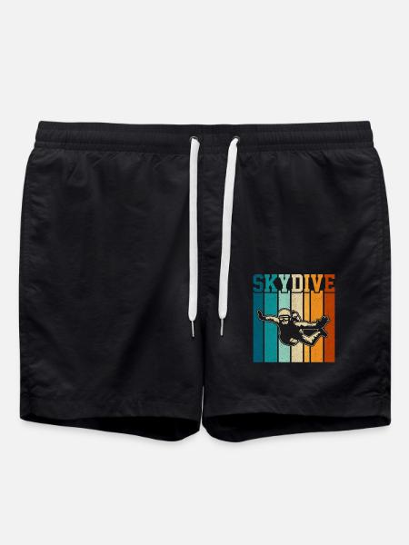 Skydiving Skydive Skydiver - Swim Trunks - black