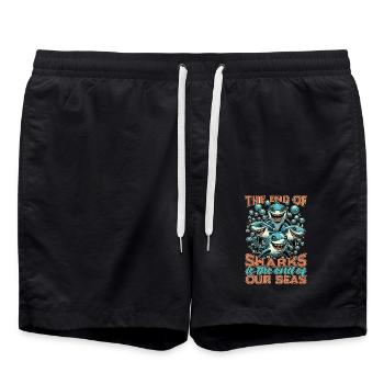 Passionné de requins La fin des requins Biologie marine - Short de bain - noir - Devant - AI Model Male 185 light (185cm)