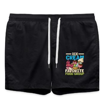 Eiscreme Ist Meine Lieblingssorte - Badeshorts - Schwarz - Vorne - AI Model Male 185 light (185cm)
