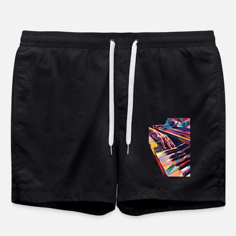 Piano - Swim Trunks - black