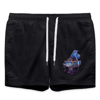 Piano - Swim Trunks - black - Front - AI Model Male 185 light (185cm)