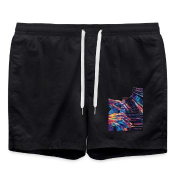 Piano - Swim Trunks - black - Front - AI Model Male 185 light (185cm)